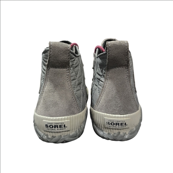 Sorel Out N About Quilted Ankle Rain Duck Boots Gray Leather Rubber Women’s 7 - Picture 5 of 16